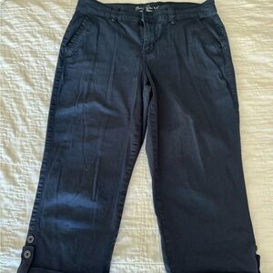 Gloria Vanderbilt Navy Cropped Pants